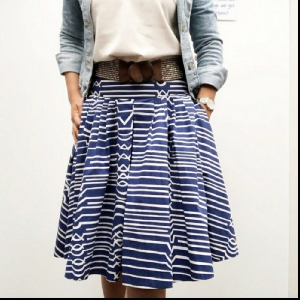 Anthropologie Maeve Pleated Skirt